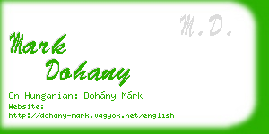 mark dohany business card
